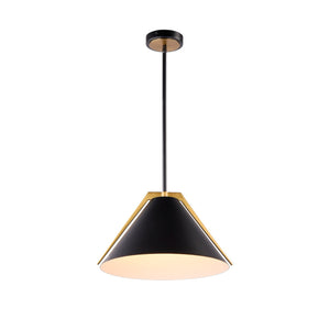 Artcraft - AC11910BK - One Light Pendant - Baltic - Black and Brushed Brass