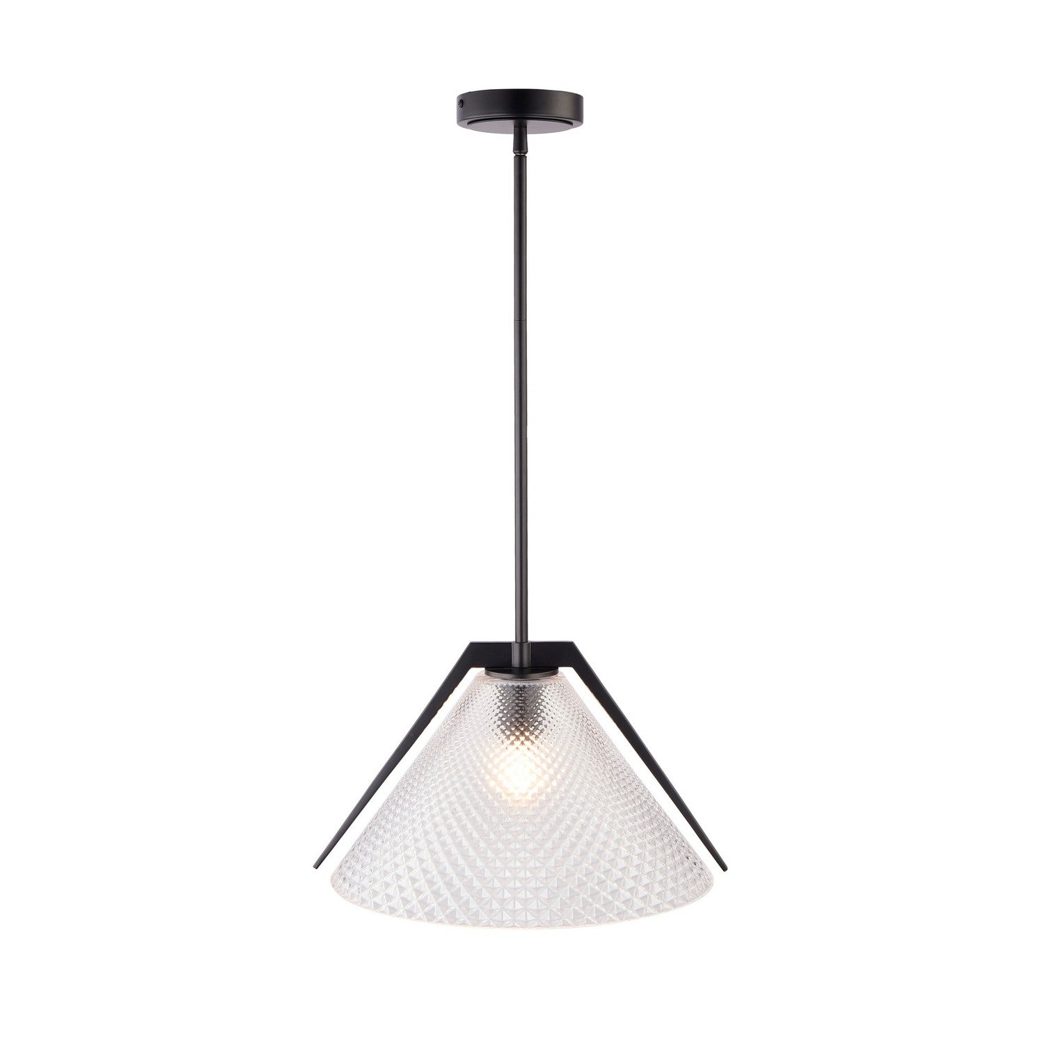 Artcraft - AC11911BK - One Light Pendant - Baltic - Black and Brushed Brass