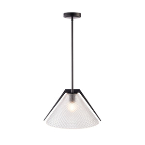 Artcraft - AC11911BK - One Light Pendant - Baltic - Black and Brushed Brass