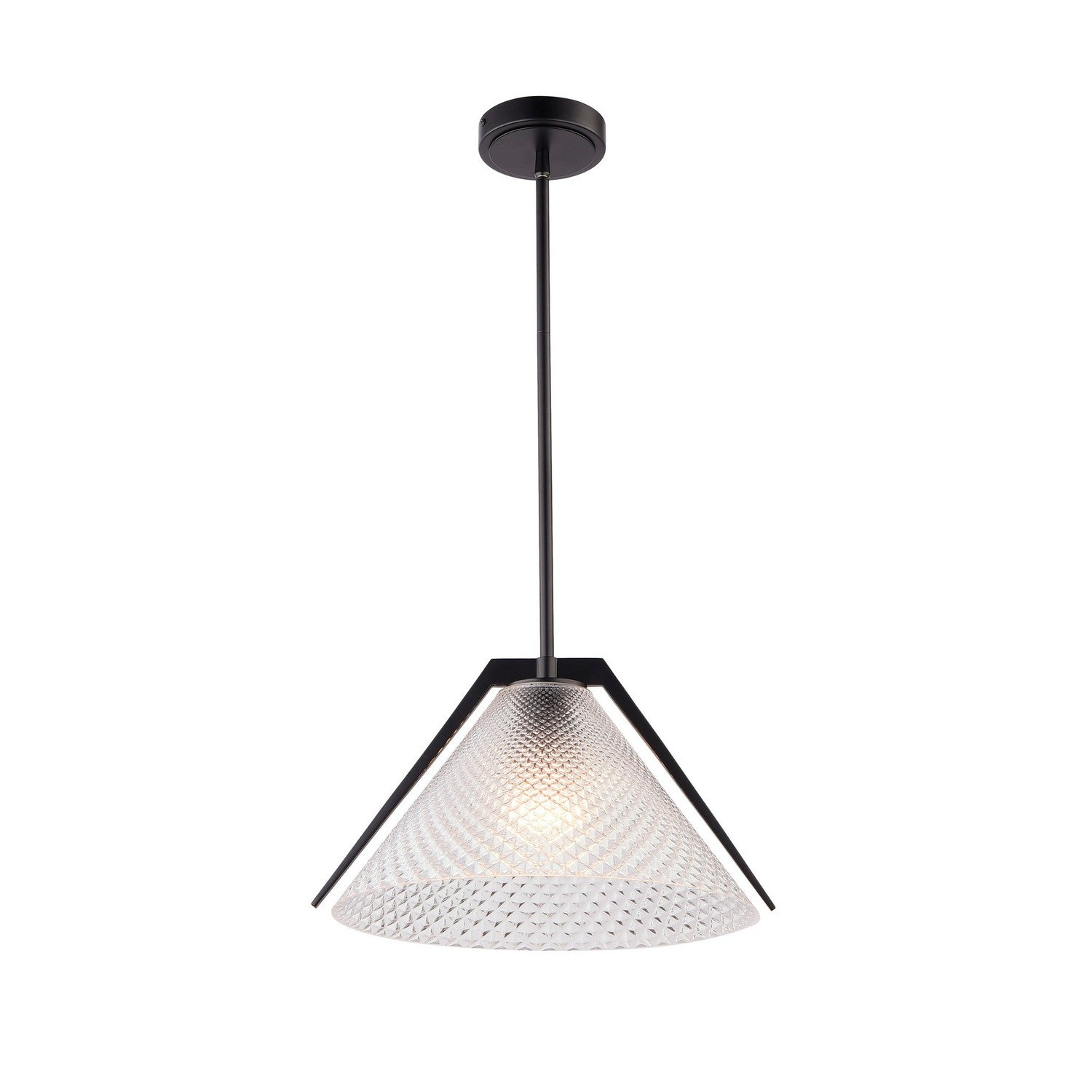 Artcraft - AC11911BK - One Light Pendant - Baltic - Black and Brushed Brass