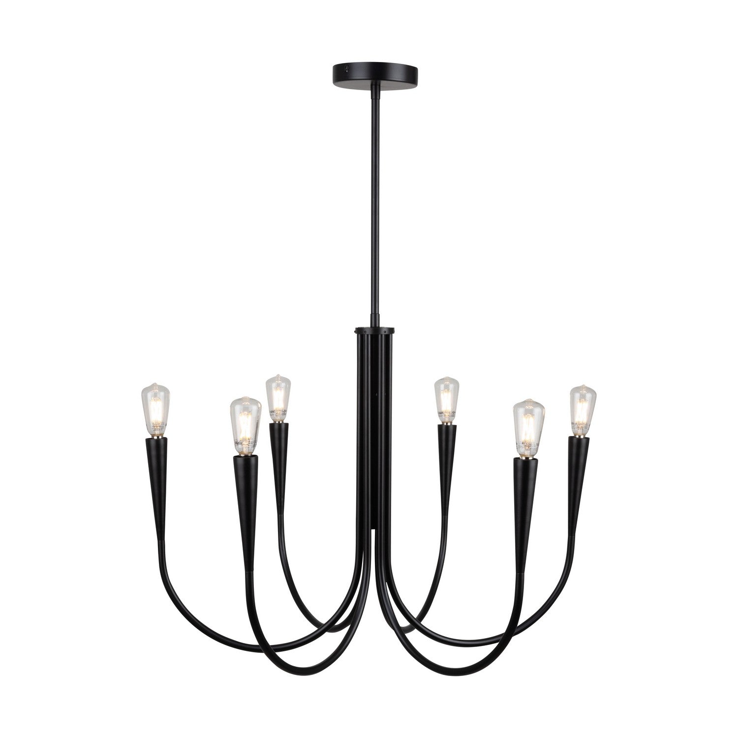 Artcraft - AC11926BK - Six Light Chandelier - Bronte - Black