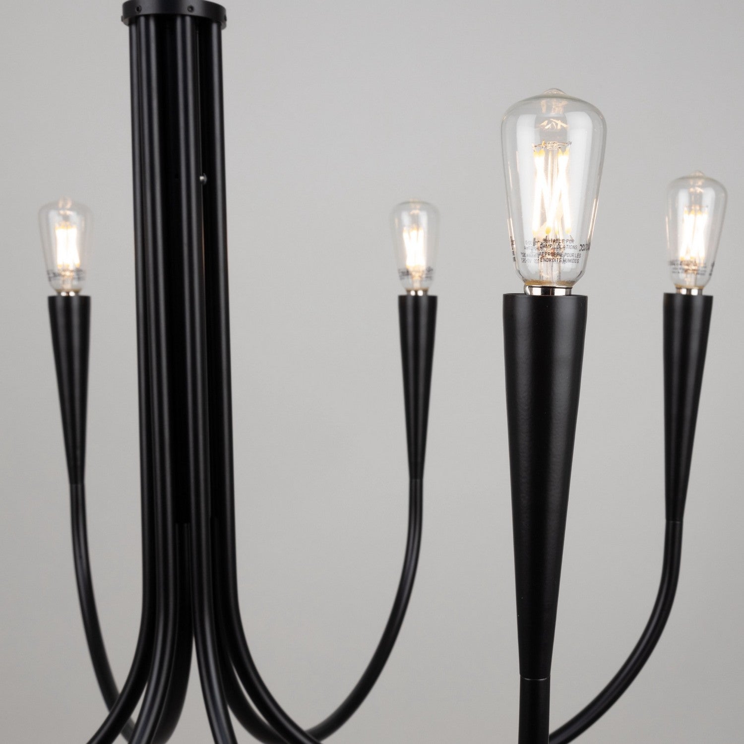 Artcraft - AC11926BK - Six Light Chandelier - Bronte - Black