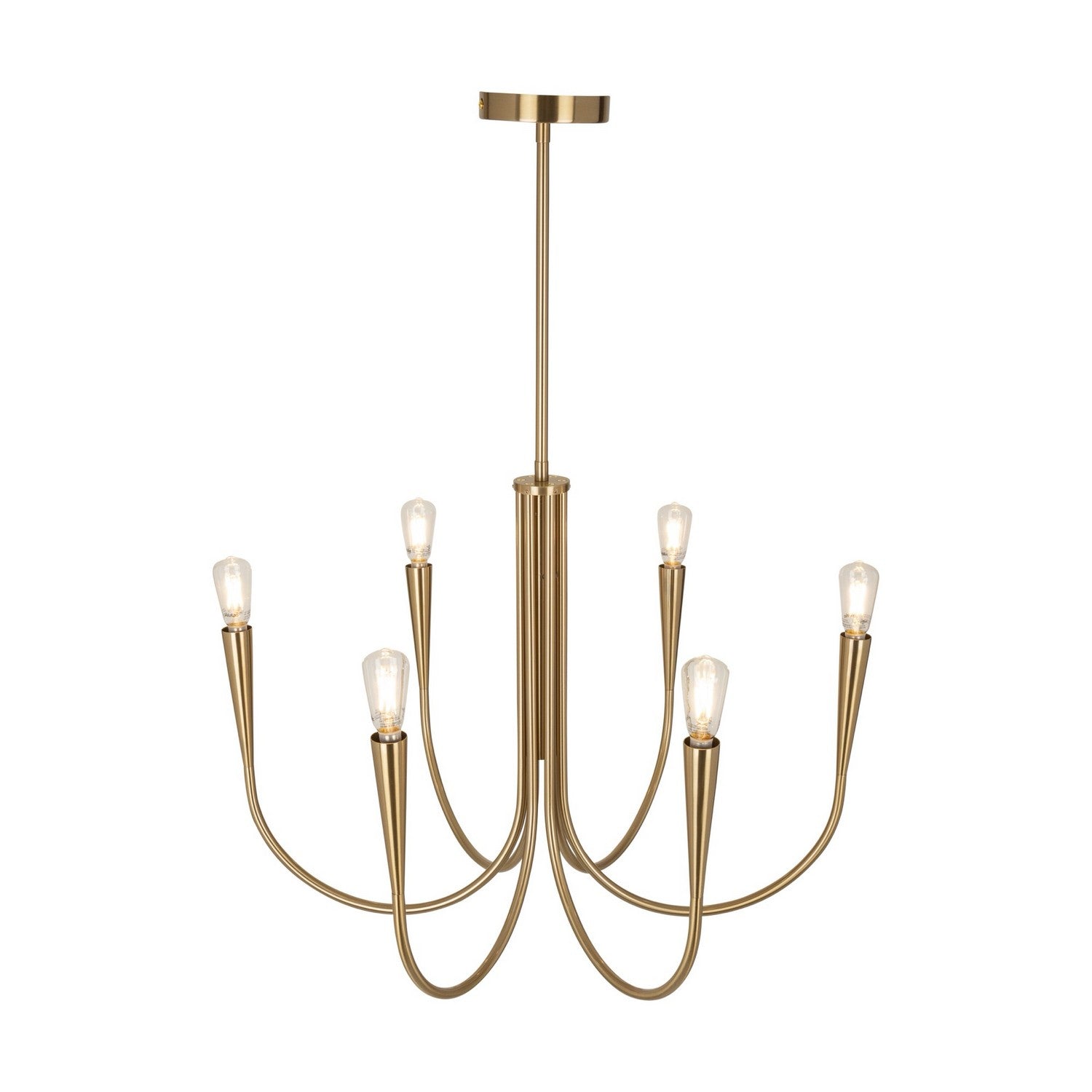 Artcraft - AC11926BR - Six Light Chandelier - Bronte - Brass