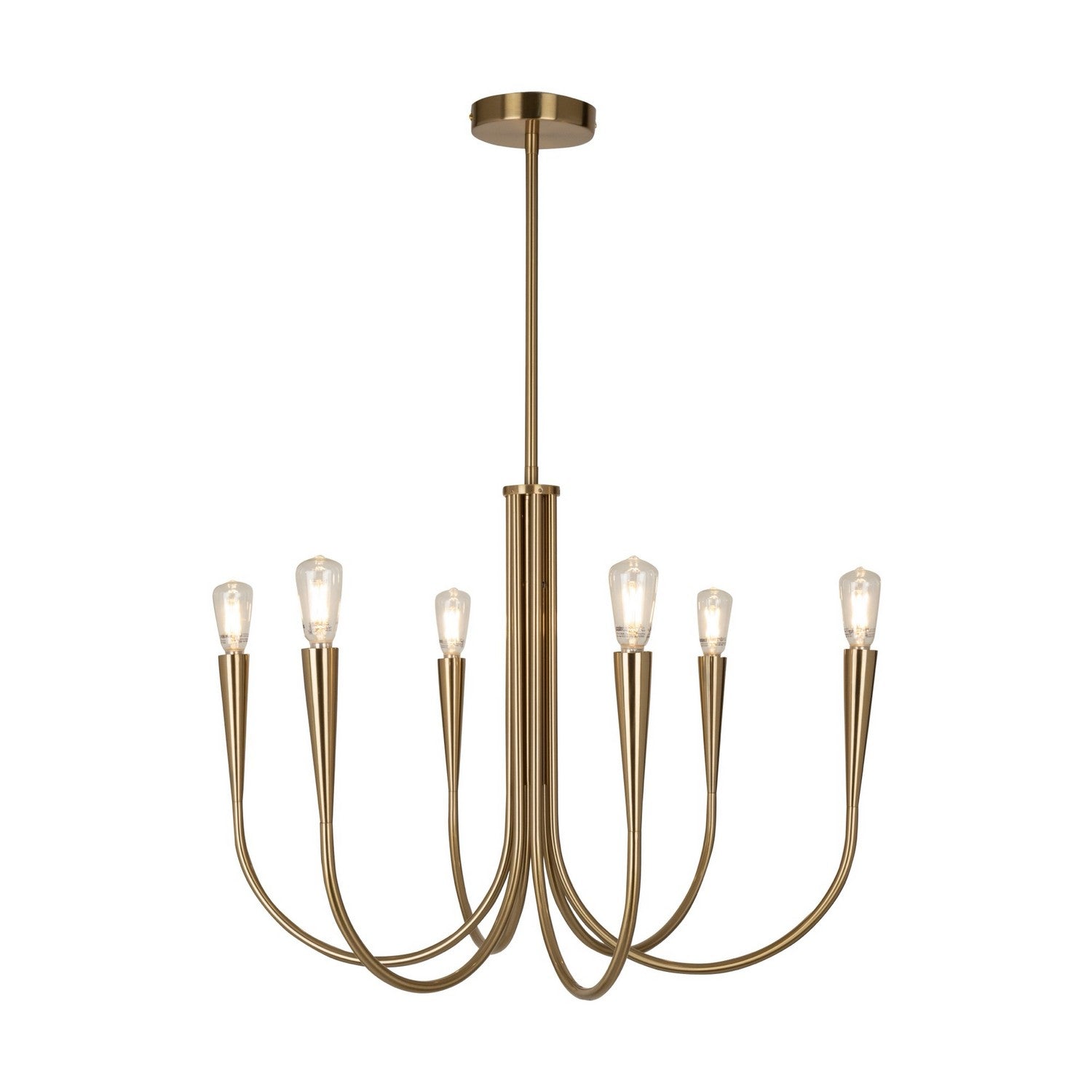 Artcraft - AC11926BR - Six Light Chandelier - Bronte - Brass