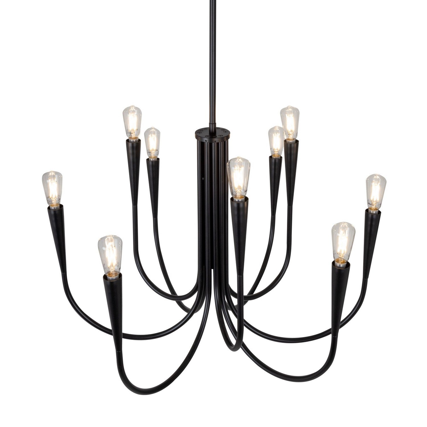 Artcraft - AC11929BK - Nine Light Chandelier - Bronte - Black