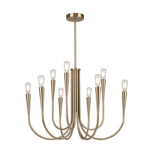 Artcraft - AC11929BR - Nine Light Chandelier - Bronte - Brass