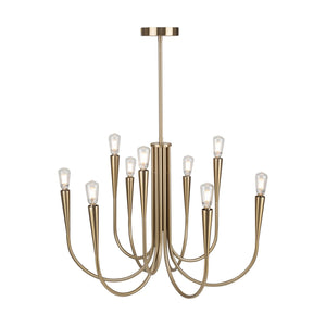 Artcraft - AC11929BR - Nine Light Chandelier - Bronte - Brass