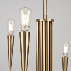 Artcraft - AC11929BR - Nine Light Chandelier - Bronte - Brass