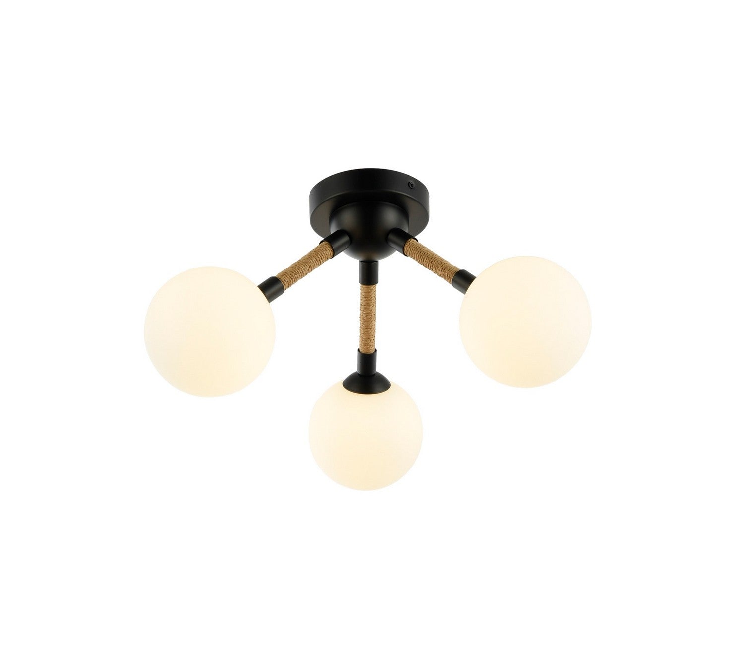 Artcraft - AC11843BK - Three Light Semi-Flush Mount - Capilano - Black