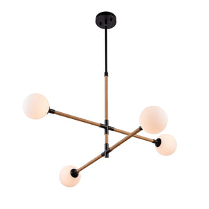 Artcraft - AC11844BK - Four Light Chandelier - Capilano - Black