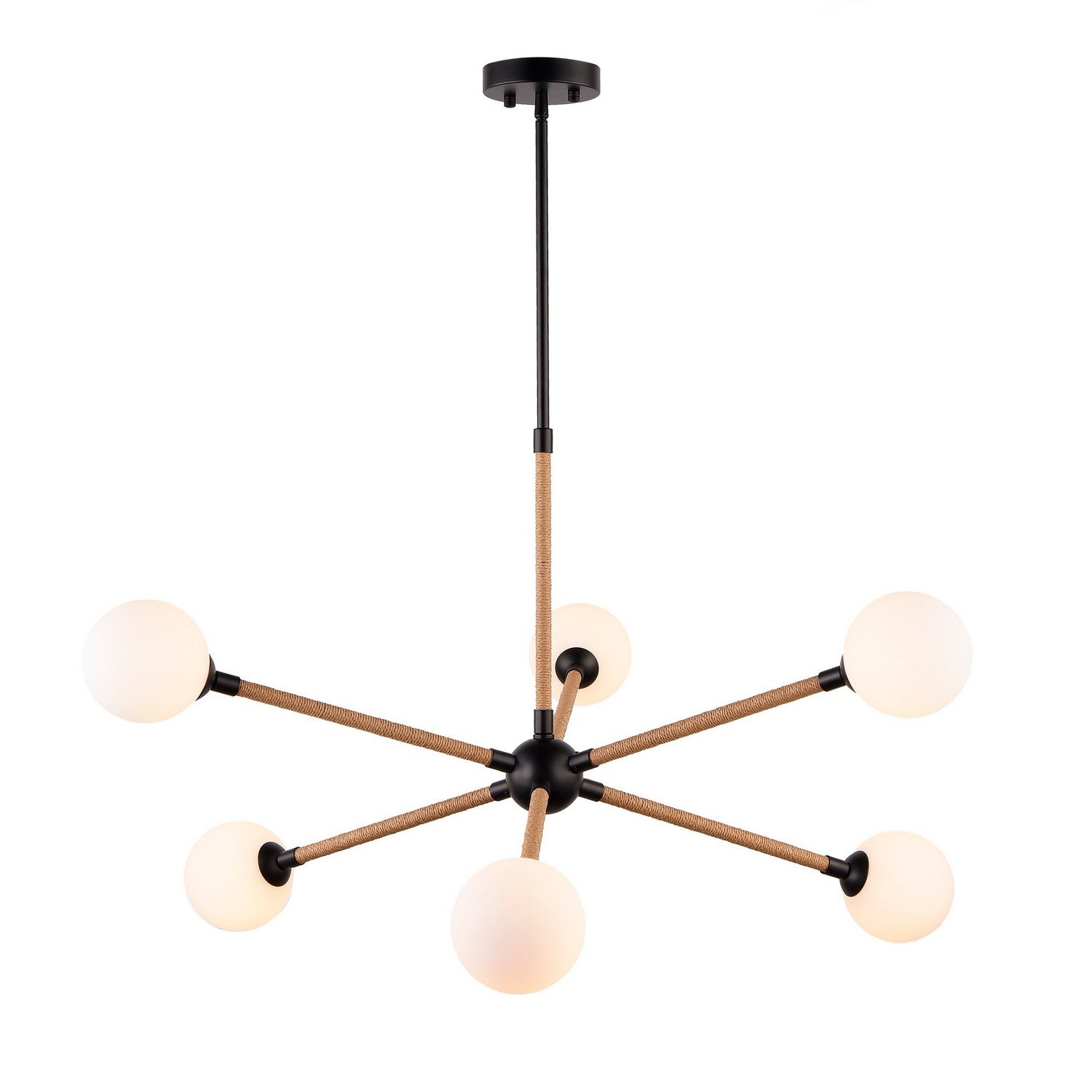 Artcraft - AC11846BK - Six Light Chandelier - Capilano - Black