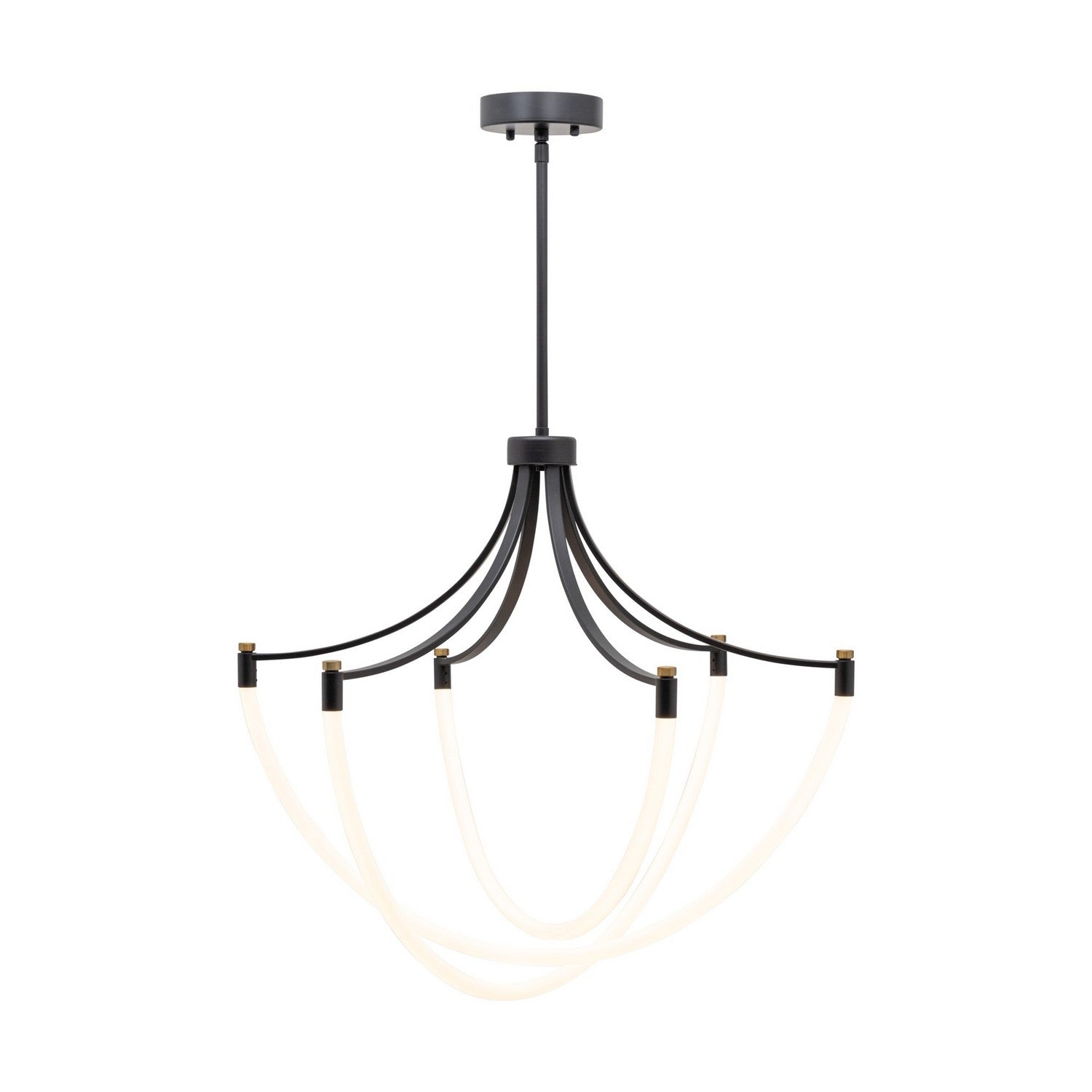 Artcraft - AC6810BK - LED Chandelier - Cascata - Black and Brushed Brass