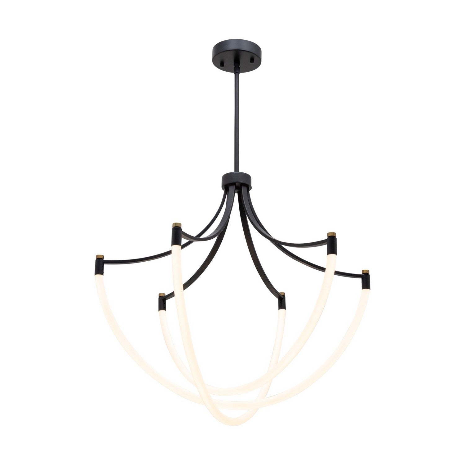 Artcraft - AC6810BK - LED Chandelier - Cascata - Black and Brushed Brass