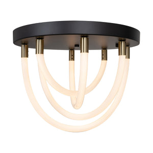 Artcraft - AC6811BK - LED Flush Mount - Cascata - Black and Brushed Brass