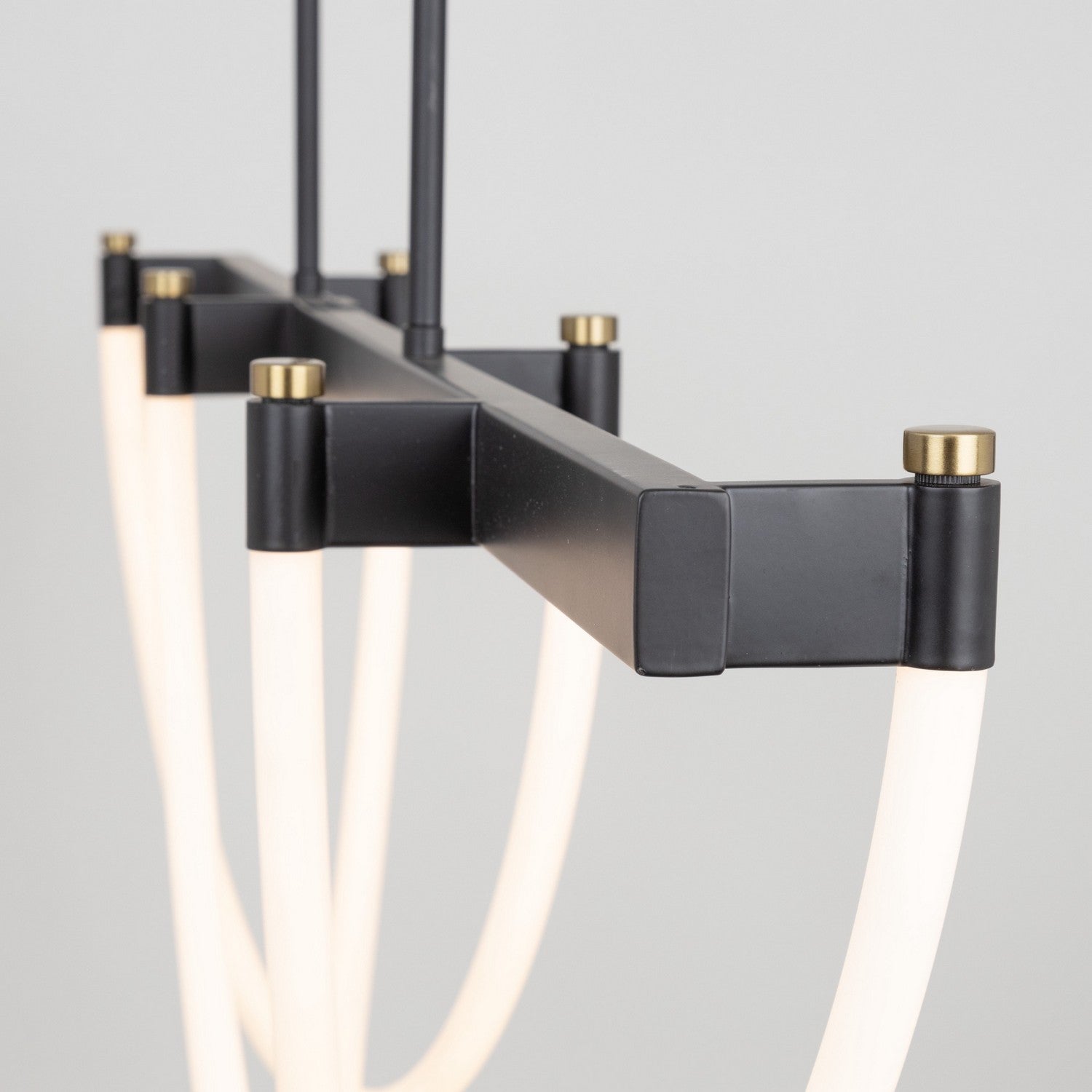 Artcraft - AC6813BK - LED Island Pendant - Cascata - Black and Brushed Brass