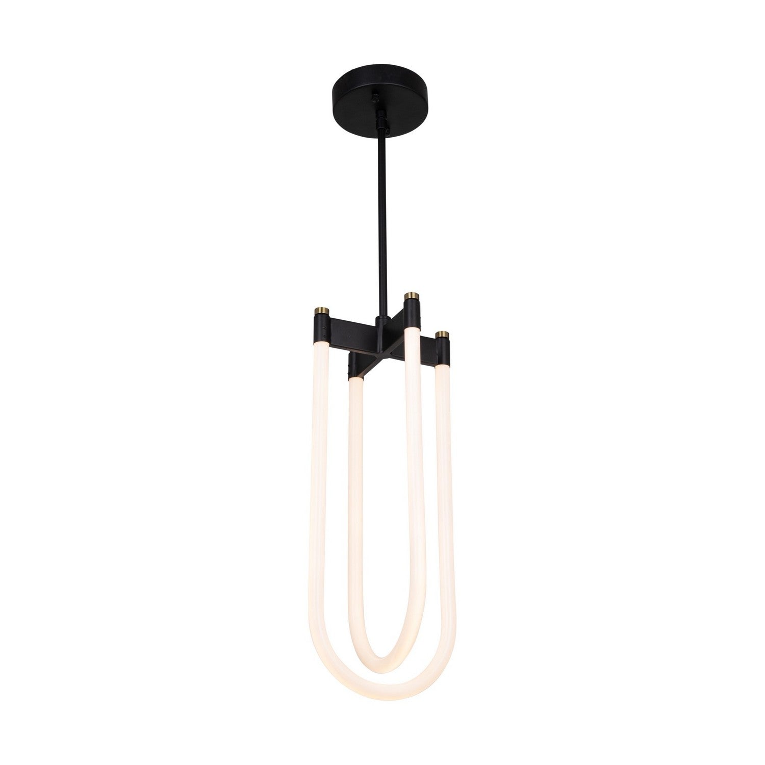 Artcraft - AC6815BK - LED Pendant - Cascata - Black and Brushed Brass