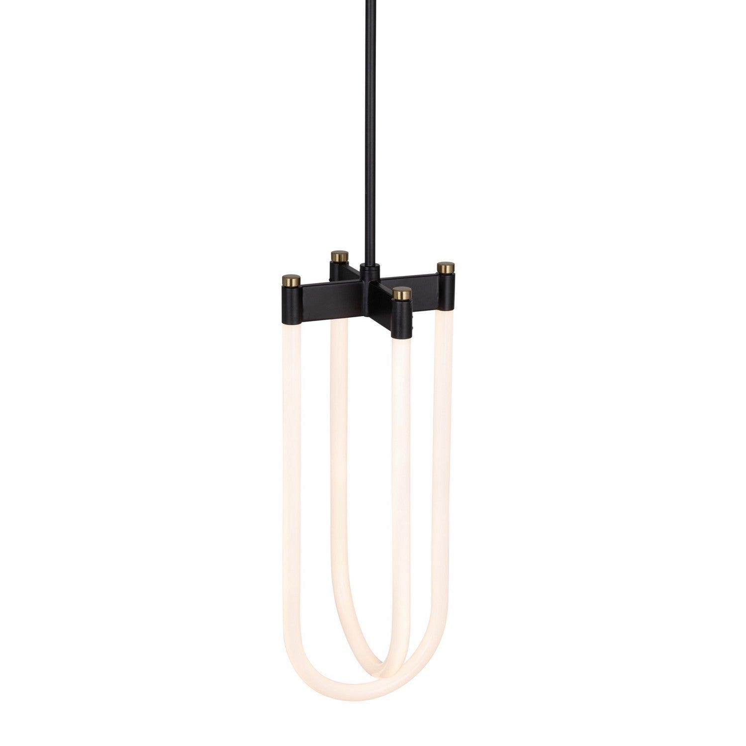 Artcraft - AC6815BK - LED Pendant - Cascata - Black and Brushed Brass