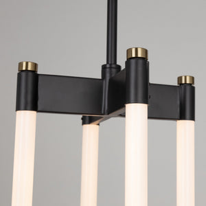 Artcraft - AC6815BK - LED Pendant - Cascata - Black and Brushed Brass