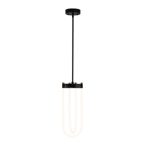 Artcraft - AC6815BK - LED Pendant - Cascata - Black and Brushed Brass