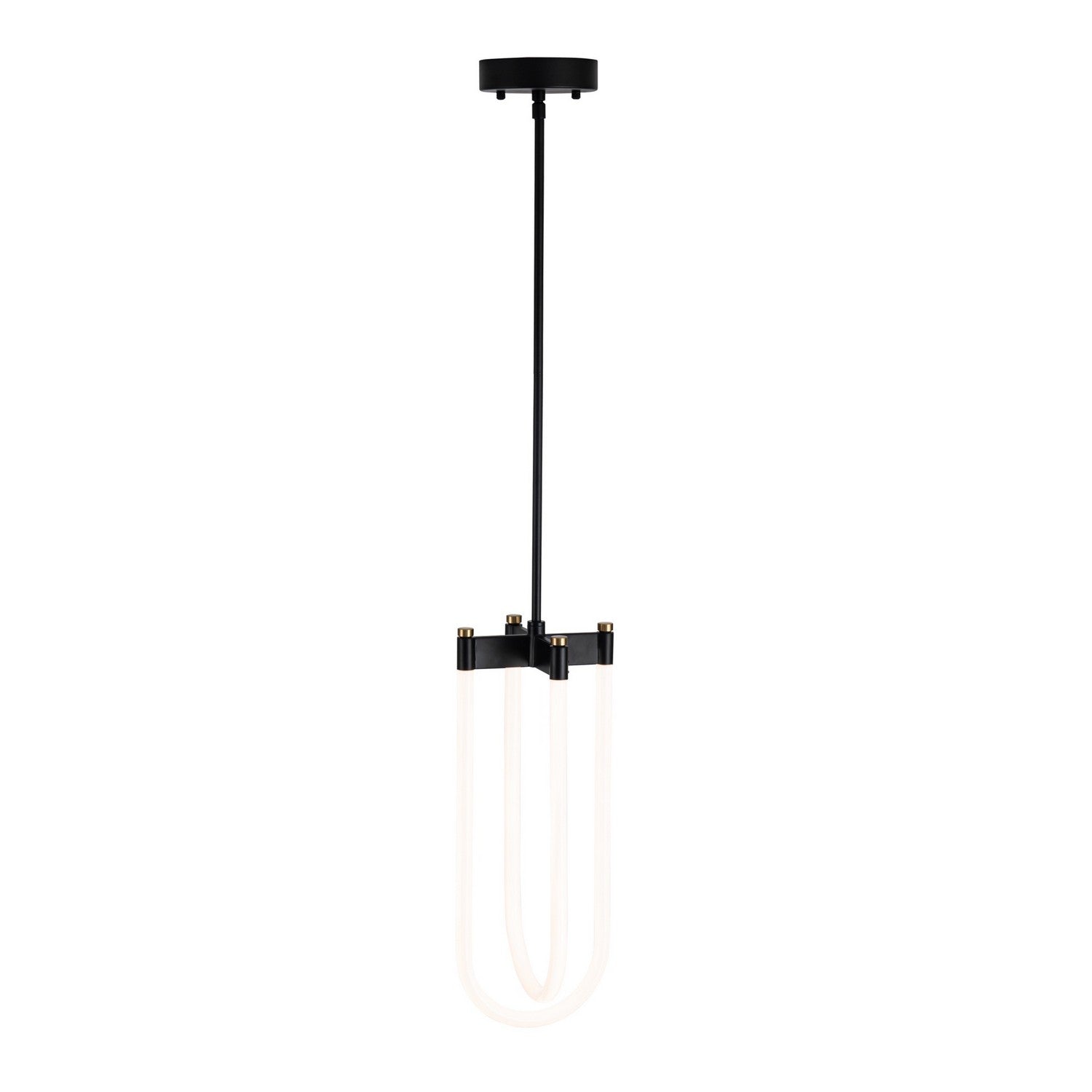 Artcraft - AC6815BK - LED Pendant - Cascata - Black and Brushed Brass