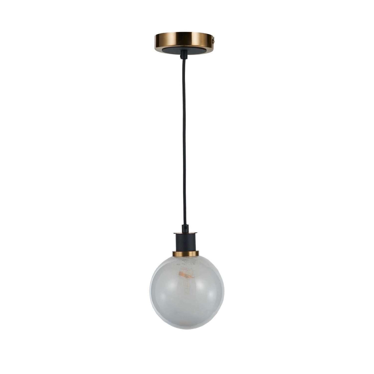 Artcraft - AC11870SW - One Light Pendant - Gem - Black and Brushed Brass