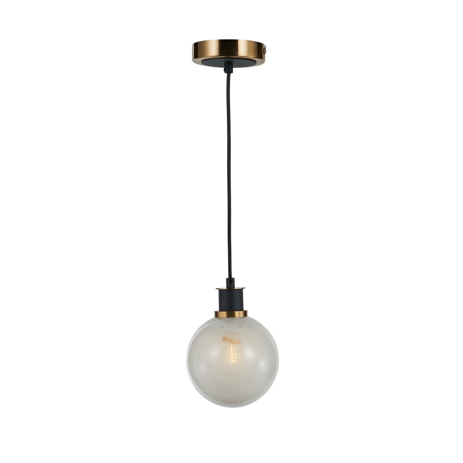 Artcraft - AC11870SW - One Light Pendant - Gem - Black and Brushed Brass