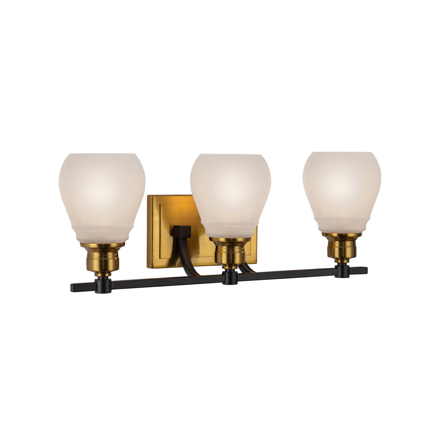 Artcraft - AC11683BB - Three Light Bathroom Vanity - Nelson - Brass & Black