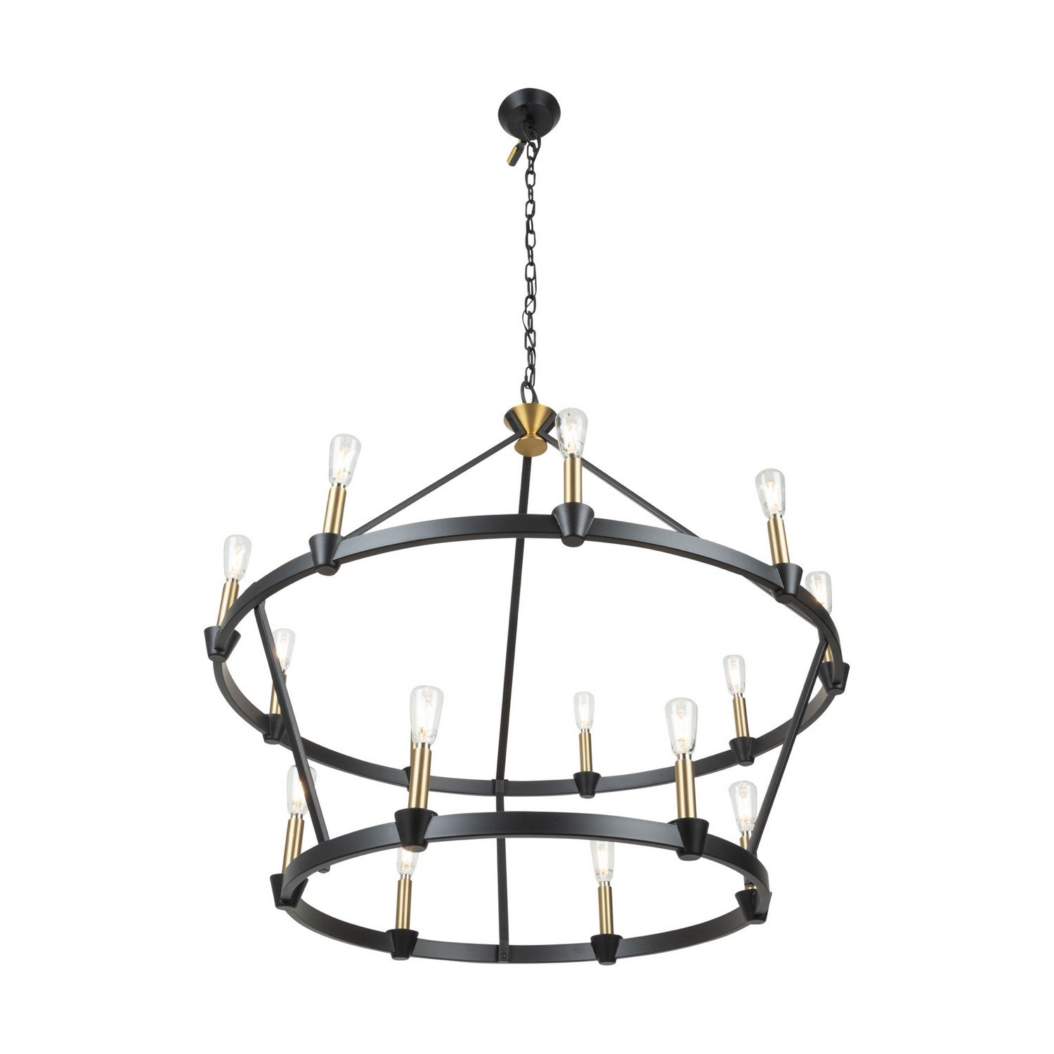 Artcraft - AC11985BB - 15 Light Chandelier - Notting Hill - Black and Brushed Brass