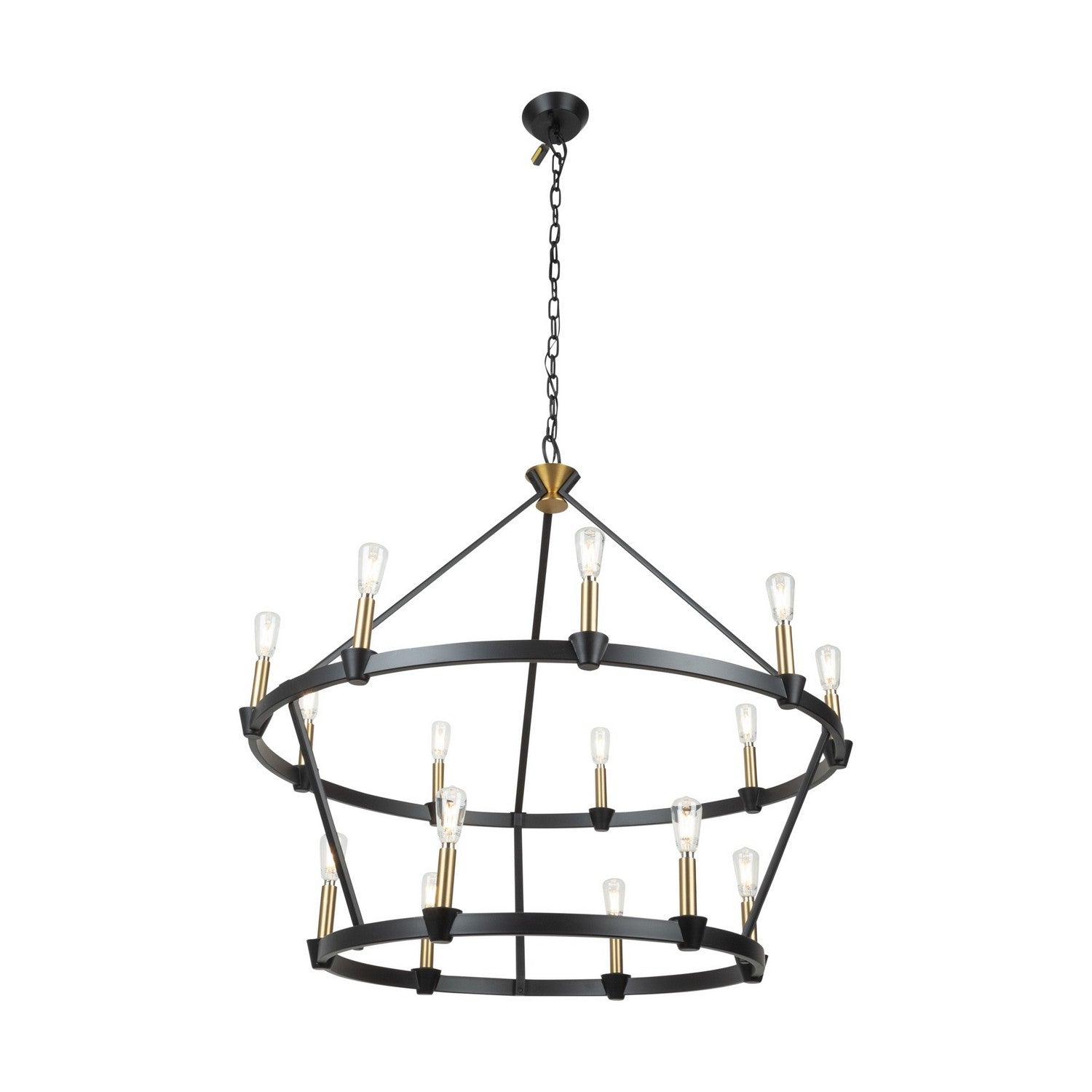 Artcraft - AC11985BB - 15 Light Chandelier - Notting Hill - Black and Brushed Brass