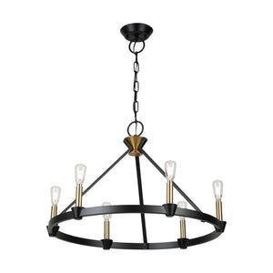 Artcraft - AC11986BB - Six Light Chandelier - Notting Hill - Black and Brushed Brass