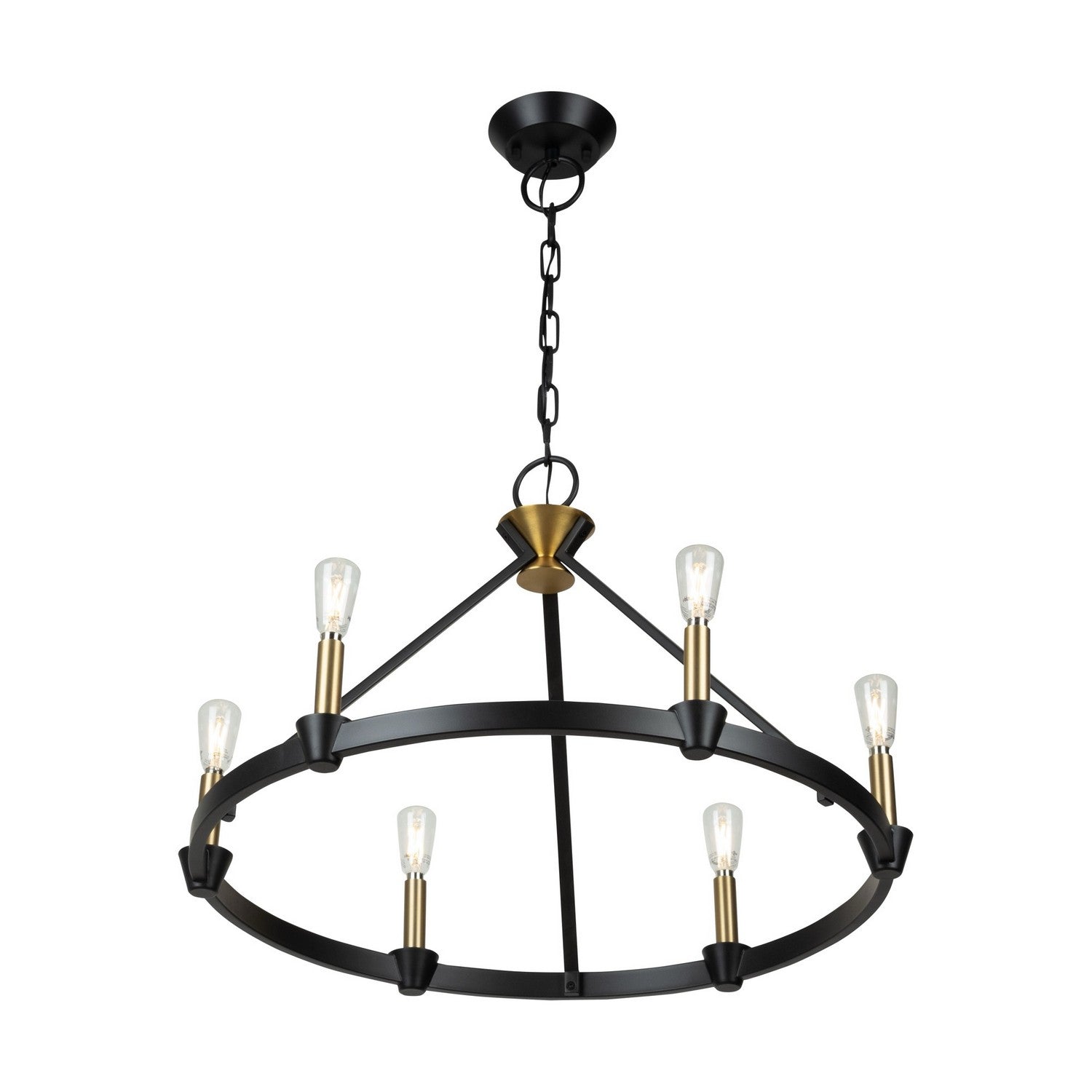 Artcraft - AC11986BB - Six Light Chandelier - Notting Hill - Black and Brushed Brass