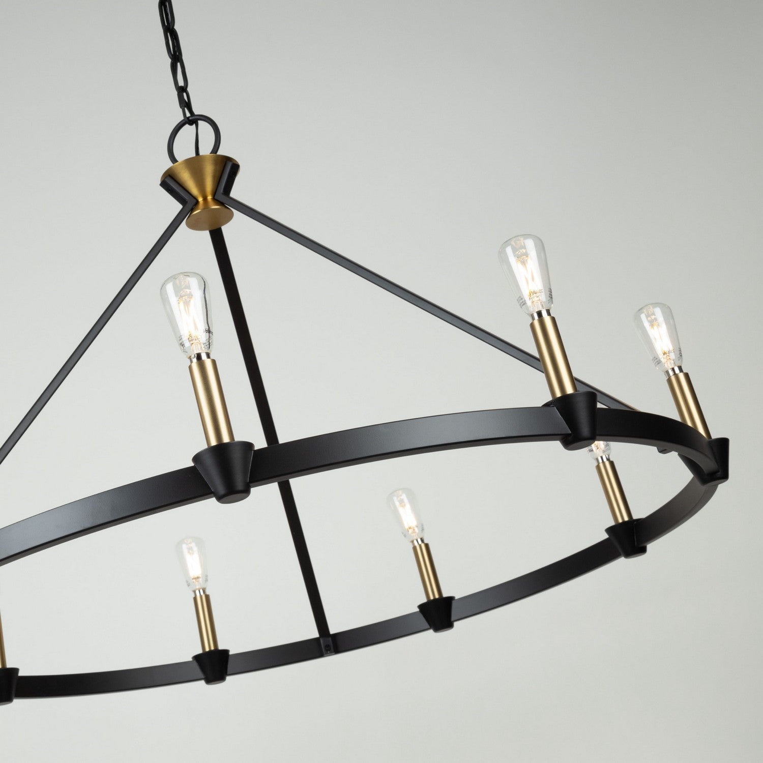 Artcraft - AC11989BB - Nine Light Chandelier - Notting Hill - Black and Brushed Brass