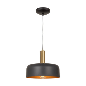 Artcraft - AC7421BB - One Light Pendant - Orsa - Black and Brushed Brass