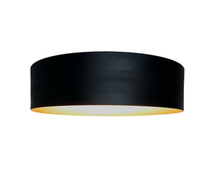 Artcraft - AC7423BK - LED Flush Mount - Orsa - Black and Brushed Brass