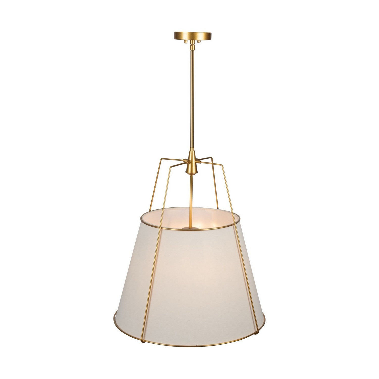 Artcraft - SC13364BR - Four Light Pendant - Pullman - Brass