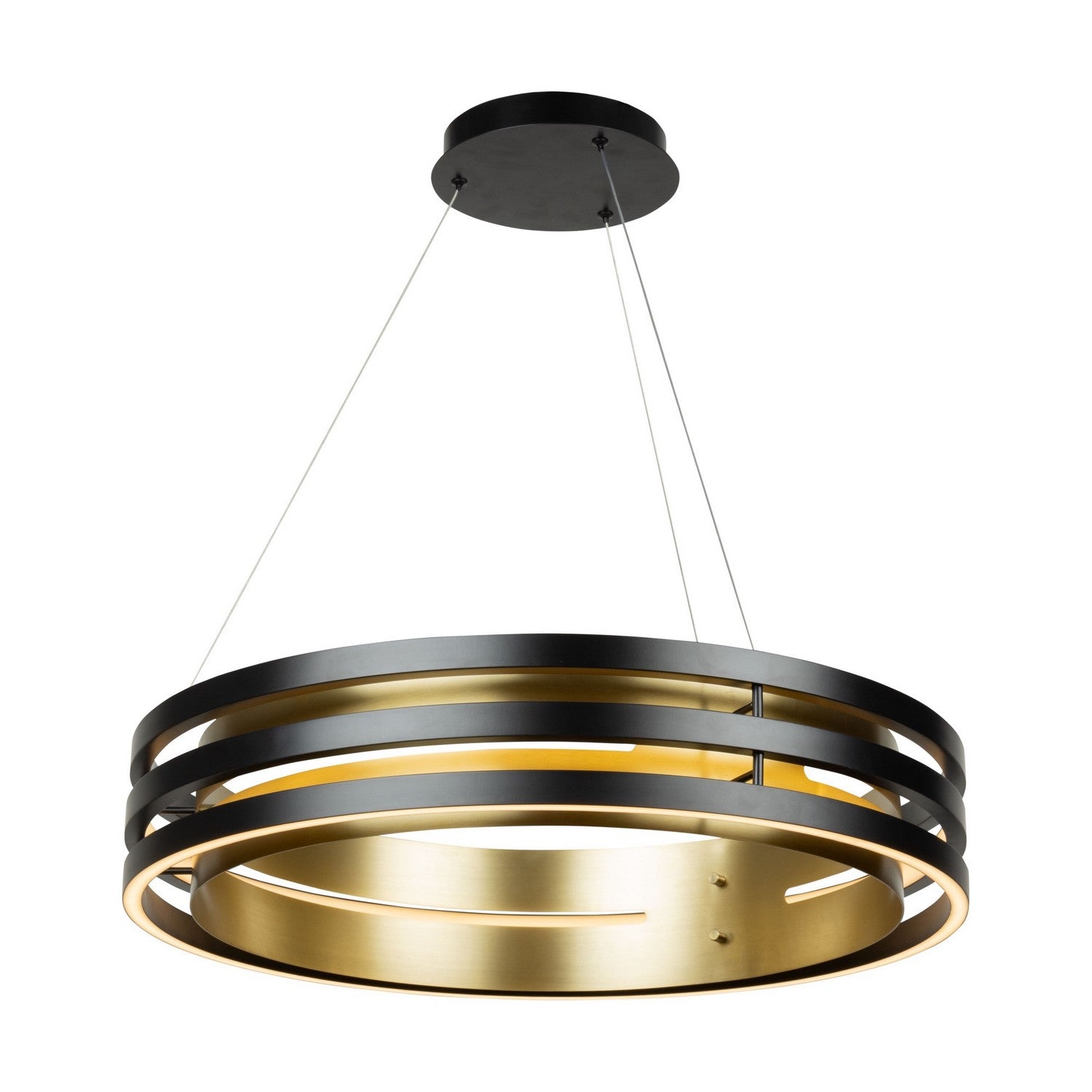 Artcraft - AC6751BB - LED Chandelier - Toledo - Black and Brushed Brass