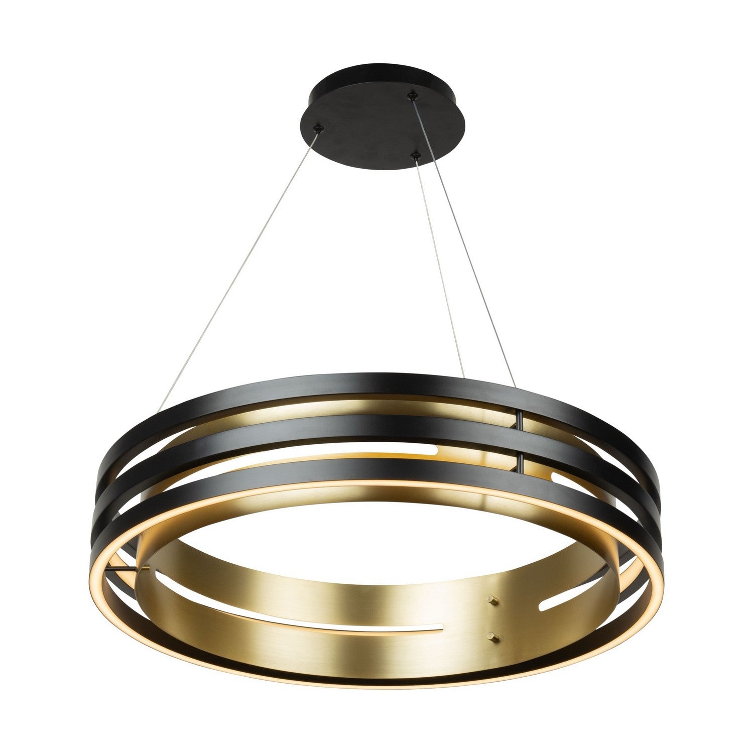 Artcraft - AC6751BB - LED Chandelier - Toledo - Black and Brushed Brass