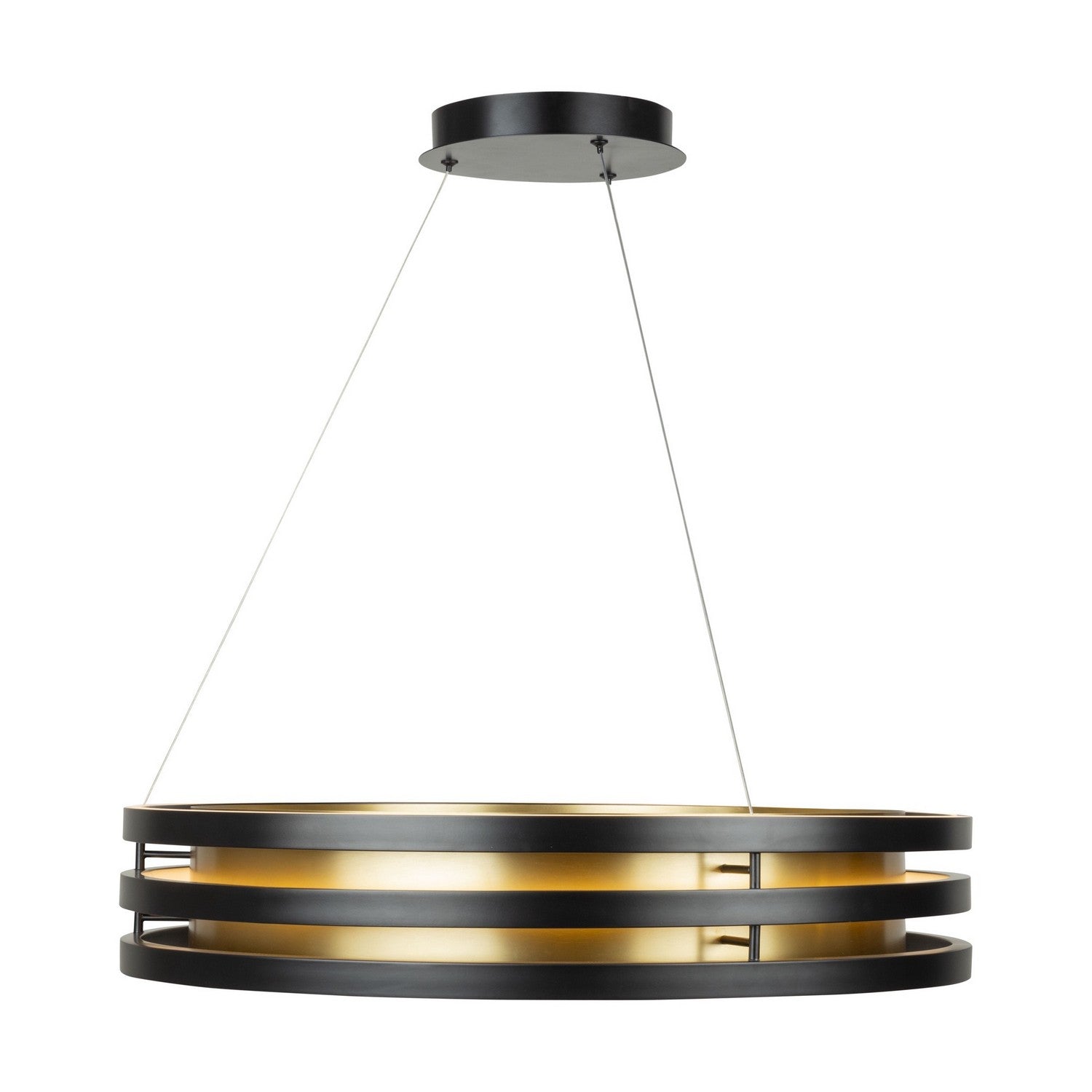 Artcraft - AC6751BB - LED Chandelier - Toledo - Black and Brushed Brass