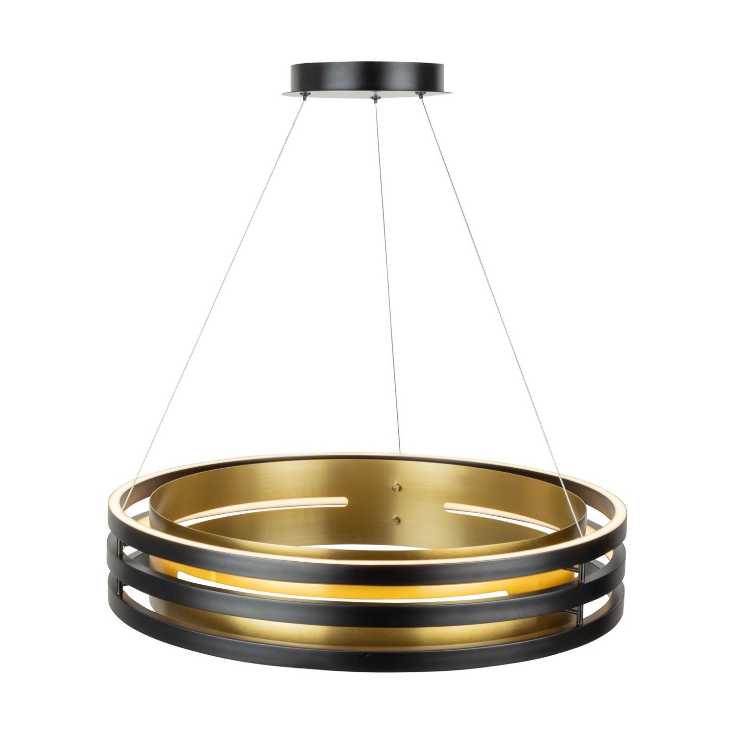 Artcraft - AC6751BB - LED Chandelier - Toledo - Black and Brushed Brass