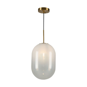 Artcraft - AC10630BR - One Light Pendant - Vita - White, Brass