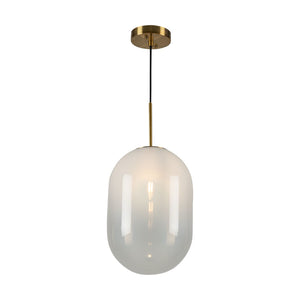 Artcraft - AC10630BR - One Light Pendant - Vita - White, Brass