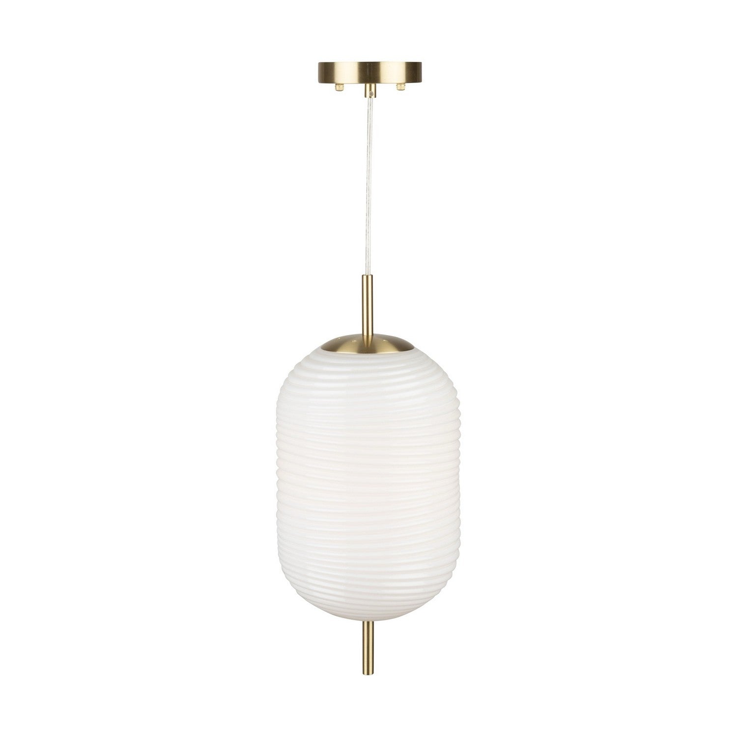 Artcraft - AC10631BR - One Light Pendant - Vita - White, Brass