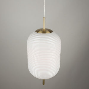 Artcraft - AC10631BR - One Light Pendant - Vita - White, Brass