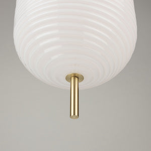 Artcraft - AC10631BR - One Light Pendant - Vita - White, Brass