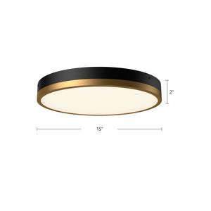 Alora - FM554215AGMB-5CCT - LED Flush Mount - Adelaide - Aged Gold/Matte Black