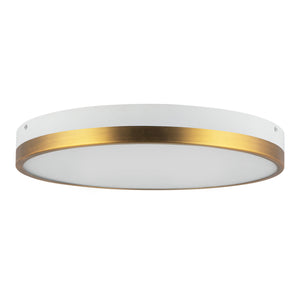 Alora - FM554215AGWH-5CCT - LED Flush Mount - Adelaide - Aged Gold/White