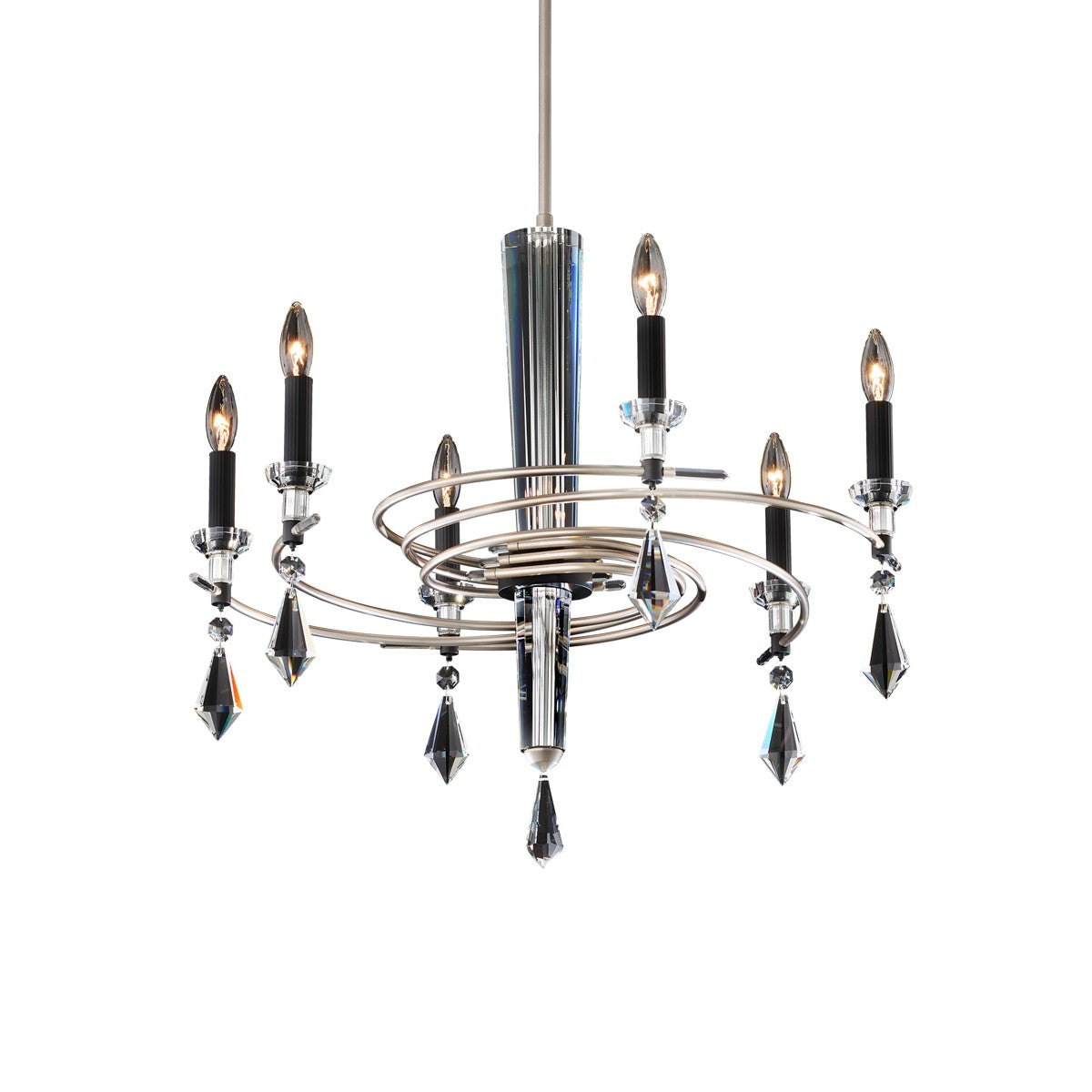 Schonbek - S5606-710/18R - Six Light Chandelier - Tempest - Soft Silver