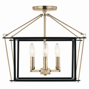 Kichler - 52633CPZ - Four Light Semi Flush Mount - Eisley - Champagne Bronze