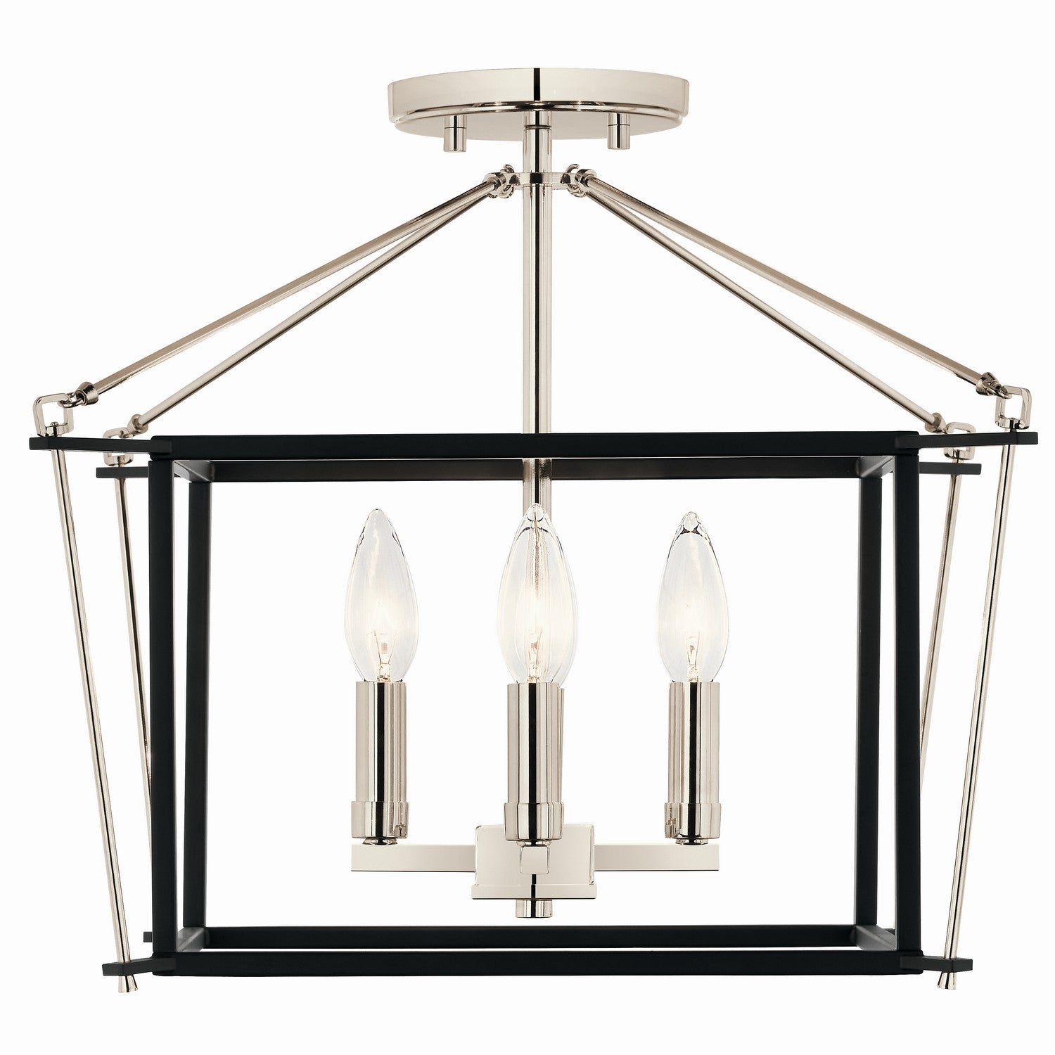 Kichler - 52633PN - Four Light Semi Flush Mount - Eisley - Polished Nickel