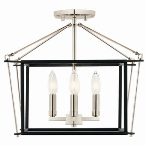 Kichler - 52633PN - Four Light Semi Flush Mount - Eisley - Polished Nickel